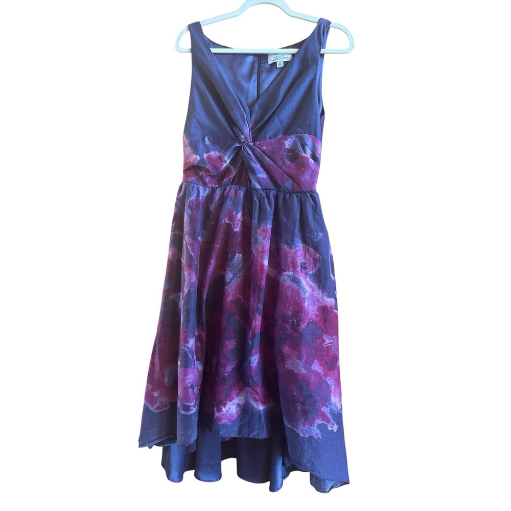 Lela Rose Neiman Marcus Target Floral Watercolor High Low Midi Dress Size‎ 12